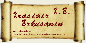 Krasimir Brkušanin vizit kartica